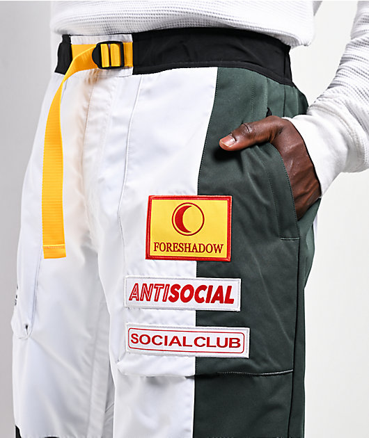686 x AntiSocialSocialClub F1 White & Black 10K Snowboard Pants
