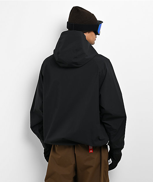 686 x GORE-TEX® Labs WINDSTOPPER® Pullover Black Snowboard Hoodie