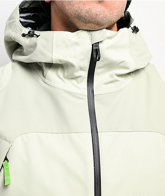 686 x HUF Double H Green Colorblock 10K Snowboard Jacket | Zumiez