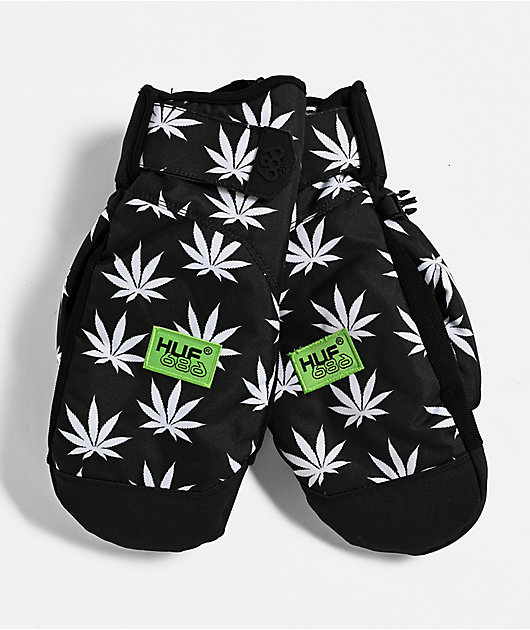 686 x HUF Plantlife Primer Black 10K Snowboard Mittens | Zumiez
