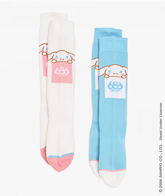 686 x Hello Kitty Cinnamoroll 2 Pack Snow Socks