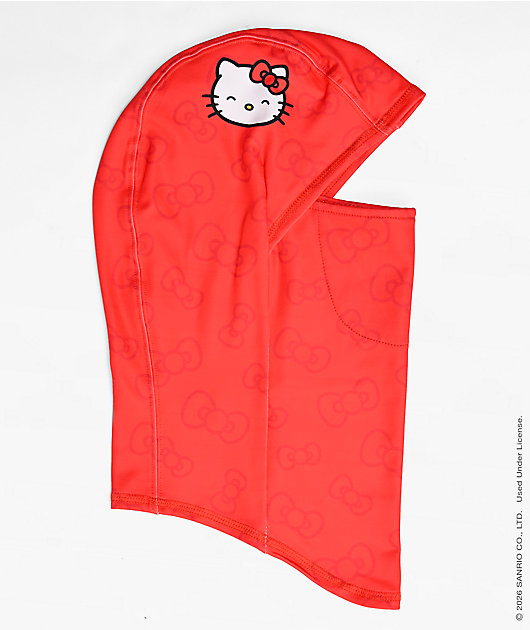 686 x Hello Kitty Hurra Red Hinged Balaclava