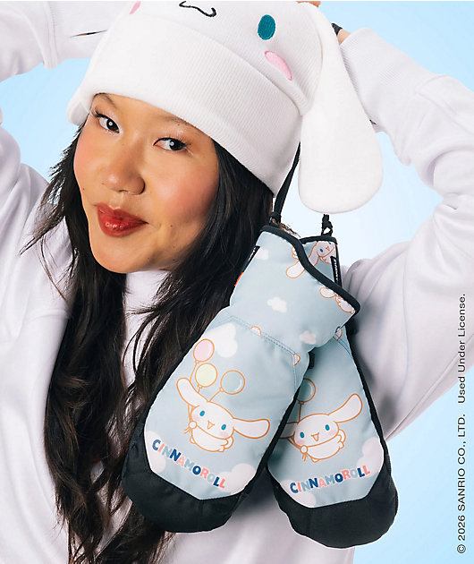 686 x Hello Kitty and Friends Cinnamoroll Revel Blue 10K Snowboard Mittens