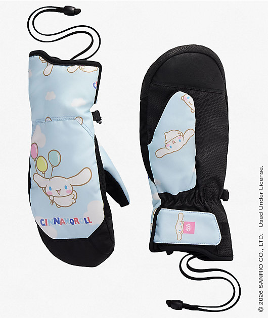 686 x Hello Kitty and Friends Cinnamoroll Revel Blue 10K Snowboard Mittens
