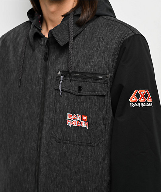 686 x Iron Maiden Insulated Battle Black Denim 10K Snowboard Jacket