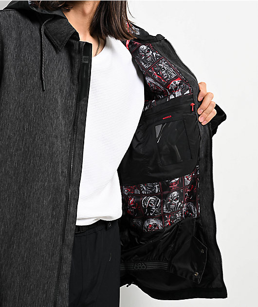 686 x Iron Maiden Insulated Battle Black Denim 10K Snowboard