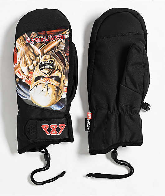 686 x Iron Maiden Primer Black 10K Snowboard Mittens | Zumiez