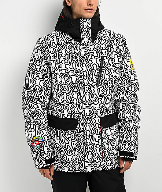 686 x Keith Haring Spectra White Colorblock 10K Snowboard Jacket 686 x Keith Haring Spectra White Colorblock 10K Snowboard Jacket