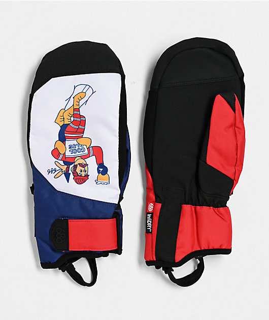 686 x Pabst Blue Ribbon White 10K Snowboard Mittens | Zumiez