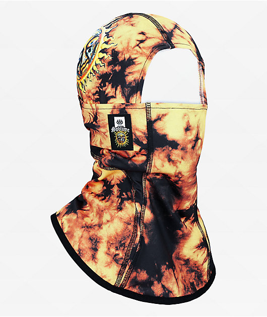 686 x Sublime Alpha Orange Tie Dye Hinged Balaclava