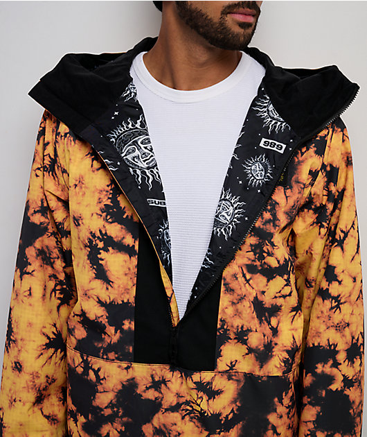 686 x Sublime Orange Tie Dye Anorak Snowboard Jacket | Zumiez