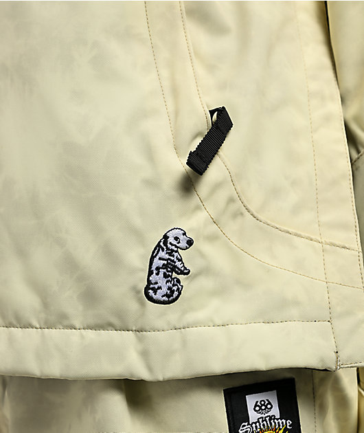 686 x Sublime Yellow Tie Dye 10K Anorak Snowboard Jacket