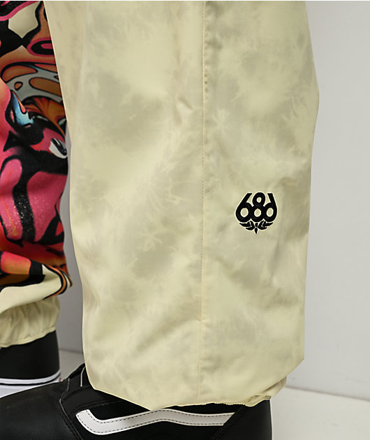 686 x Sublime Yellow Tie Dye 10K Snowboard Pants | Zumiez