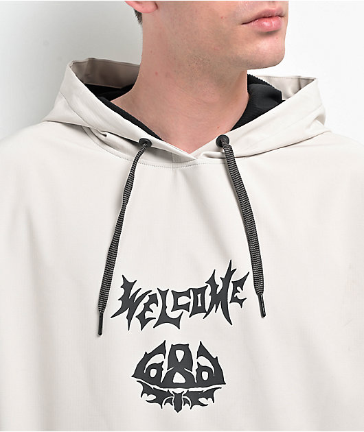 686 x Welcome Team Waterproof Beige 10K Snowboard Hoodie | Zumiez