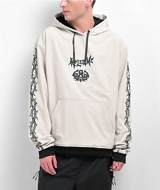 686 x Welcome Team Waterproof Beige 10K Snowboard Hoodie | Zumiez