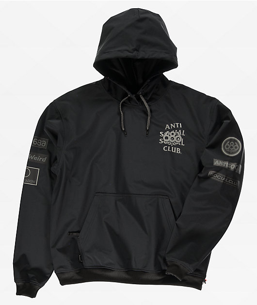 687 x AntiSocialSocialClub F1 Black 10K Hoodie