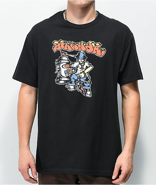 8THWNDR Graffiti Guy Black T-Shirt | Zumiez