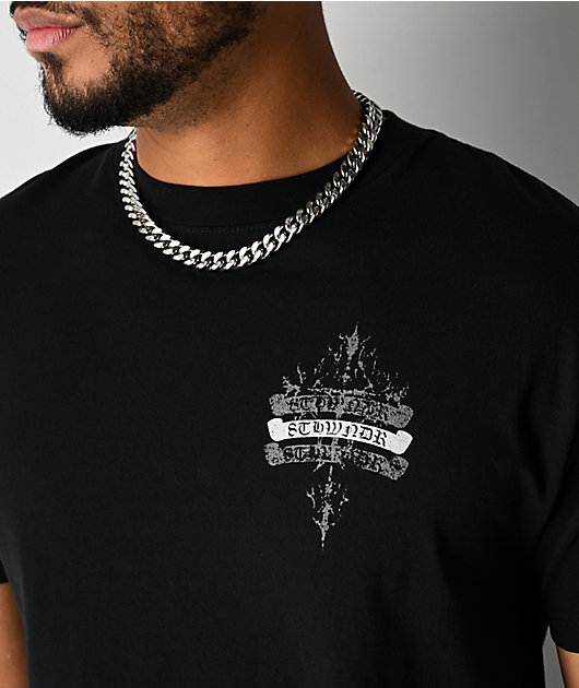 8THWNDR Sigil Cross Black T-Shirt | Zumiez