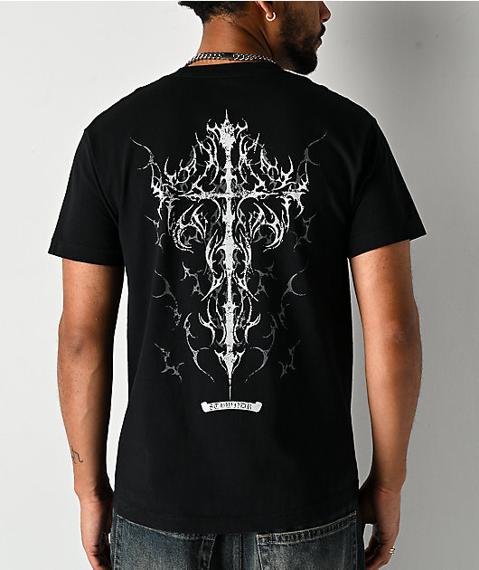 8THWNDR Sigil Cross Black T-Shirt | Zumiez