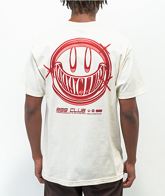999 Club by Juice WRLD Chrome Smile Cream T-Shirt Zumiez