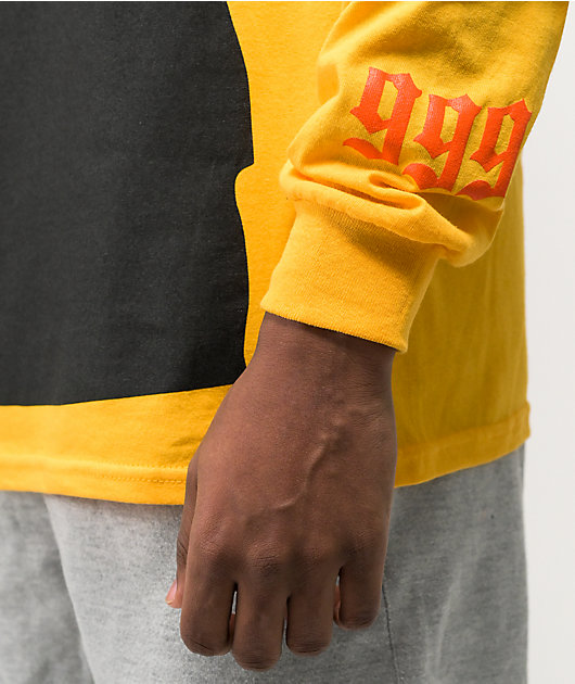 999 Club by Juice WRLD Silhouette Yellow Long Sleeve T-Shirt