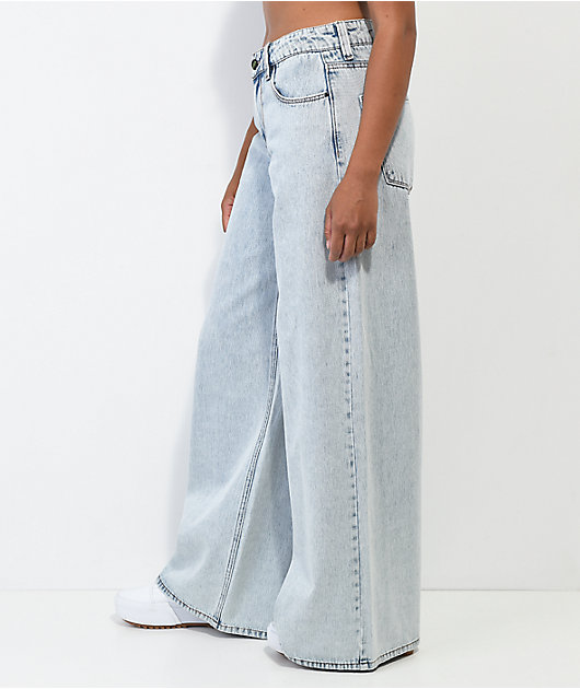 A-Lab Ashlee Extra Baggy Blue Wash Denim Jeans | Zumiez