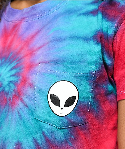 Purple Tie Dye Crop T-Shirt