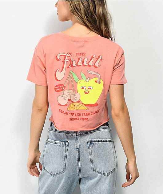 A-Lab Fruit Pink Crop T-Shirt