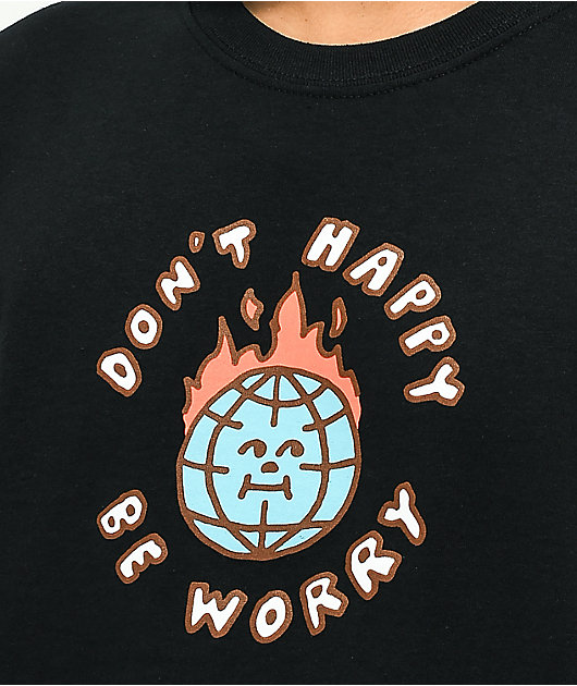 A-Lab Be Worry camiseta negra