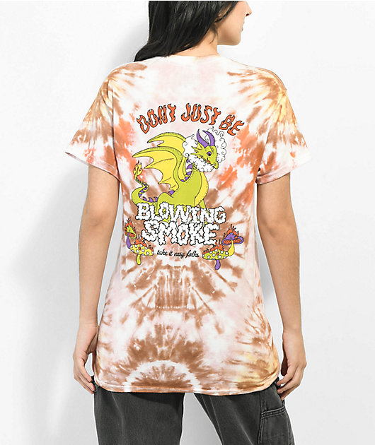 A-Lab Blow Smoke Brown Tie-Dye T-Shirt