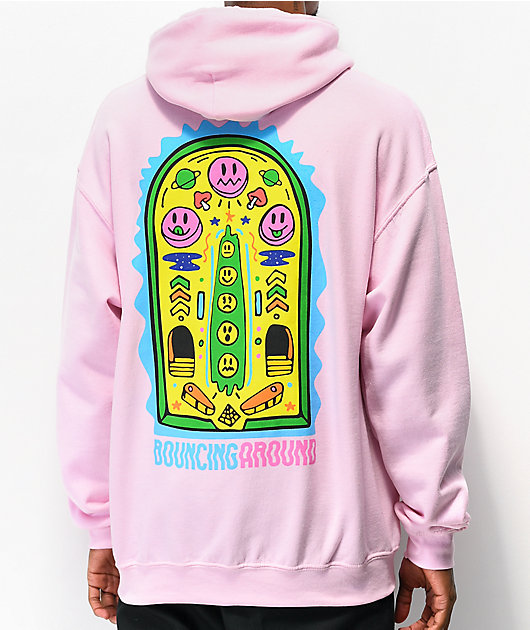 A Lab Bouncing Around Pink Hoodie Zumiez