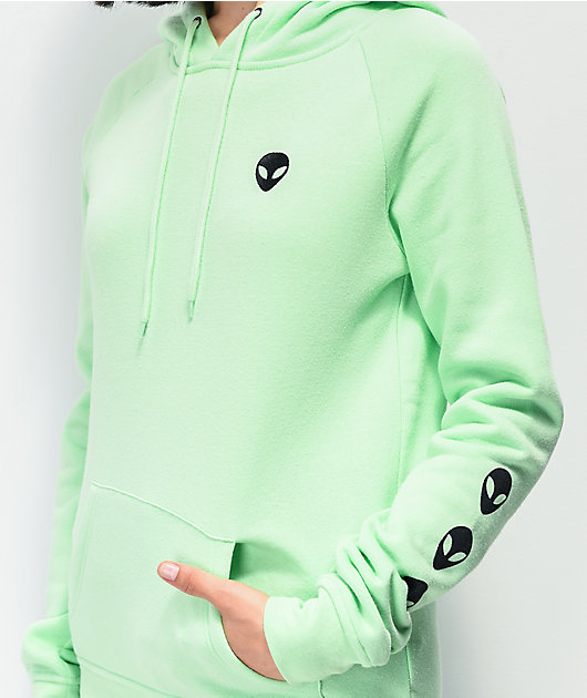 alien in a hoodie