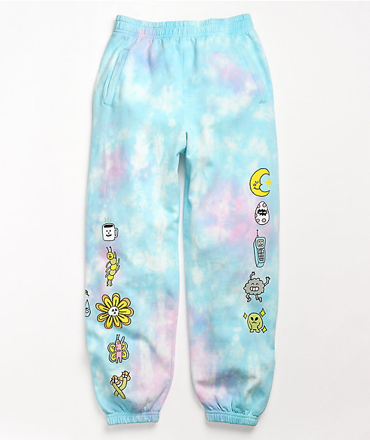 dark blue tie dye sweatpants