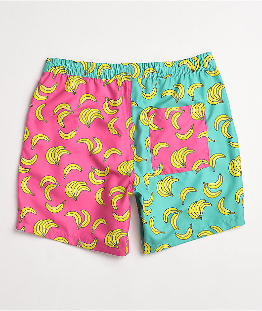 A-Lab Bum Banana shorts en verde y rosa