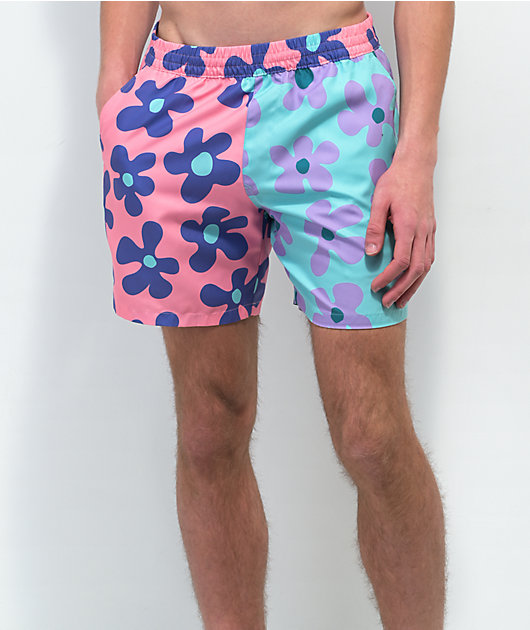 A-Lab Bum Split Pink & Blue Board Shorts
