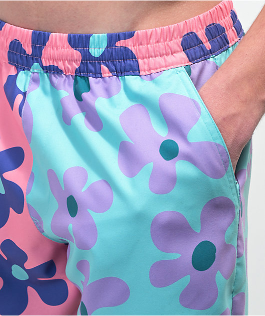 A-Lab Bum Split Pink & Blue Board Shorts