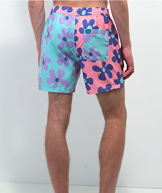 A-Lab Bum Split board shorts en rosa y azul