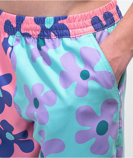 A-Lab Bum Split board shorts en rosa y azul