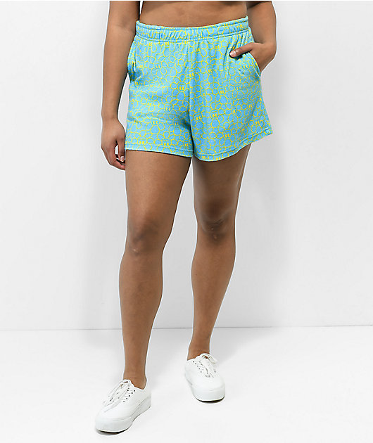 A-Lab Calisto Flower Terry Cloth shorts azules