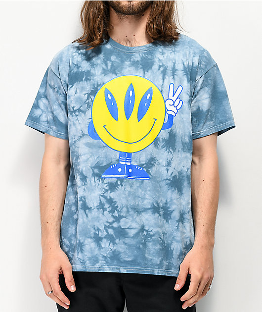 A-Lab Come In Peace Blue Wash T-Shirt