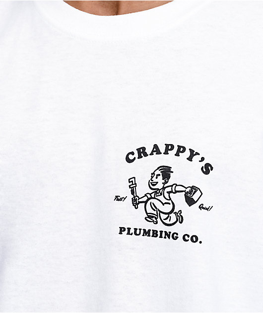 A-Lab Crappy's Plumbing White T-Shirt