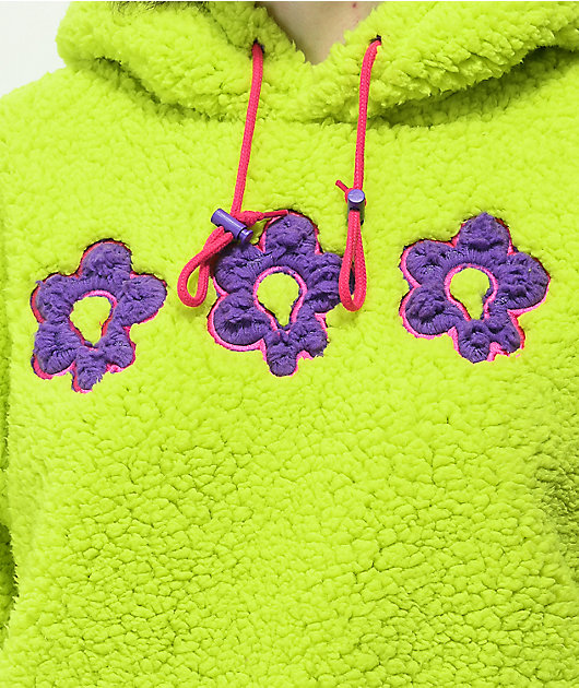 A-Lab Dorothy Flower Green & Purple Tech Fleece Hoodie | Zumiez