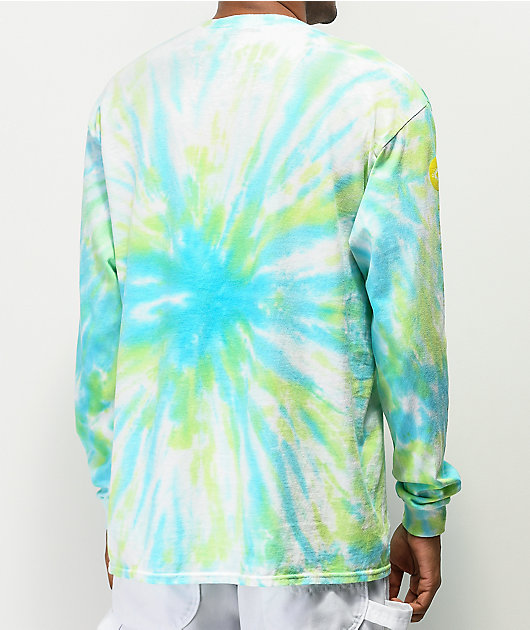 mens green tie dye shirt