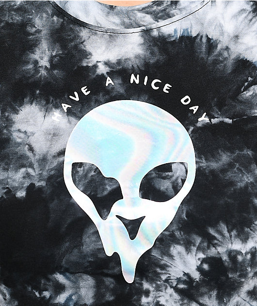 have a nice day skeleton tie dye sweatshirt