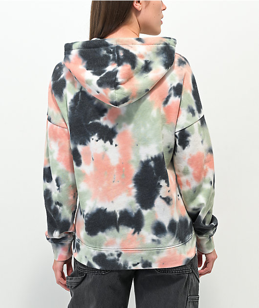 bleach dye blue hoodie