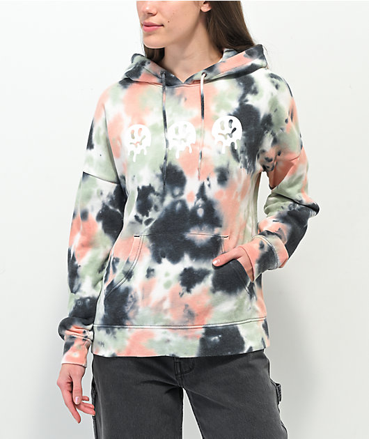 bleach dye blue hoodie