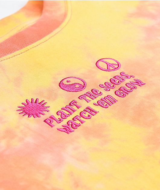 A-Lab Gayle camiseta corta de manga larga tie dye anaranjada