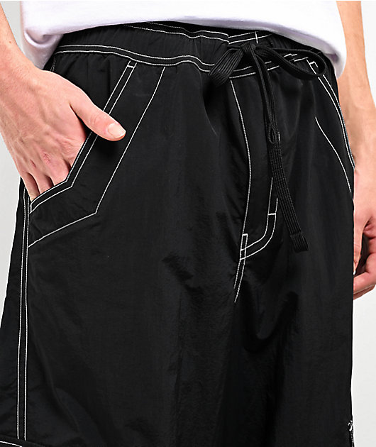 A-Lab Giga Rave Black Cargo Nylon Pants | Zumiez