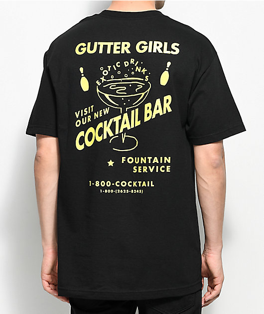 A-Lab Gutter Girls Bar Black T-Shirt