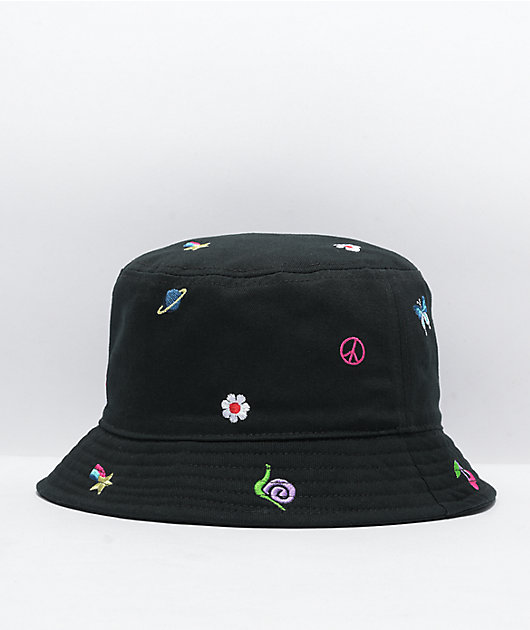 A-Lab Icon Embroidered Black Bucket Hat